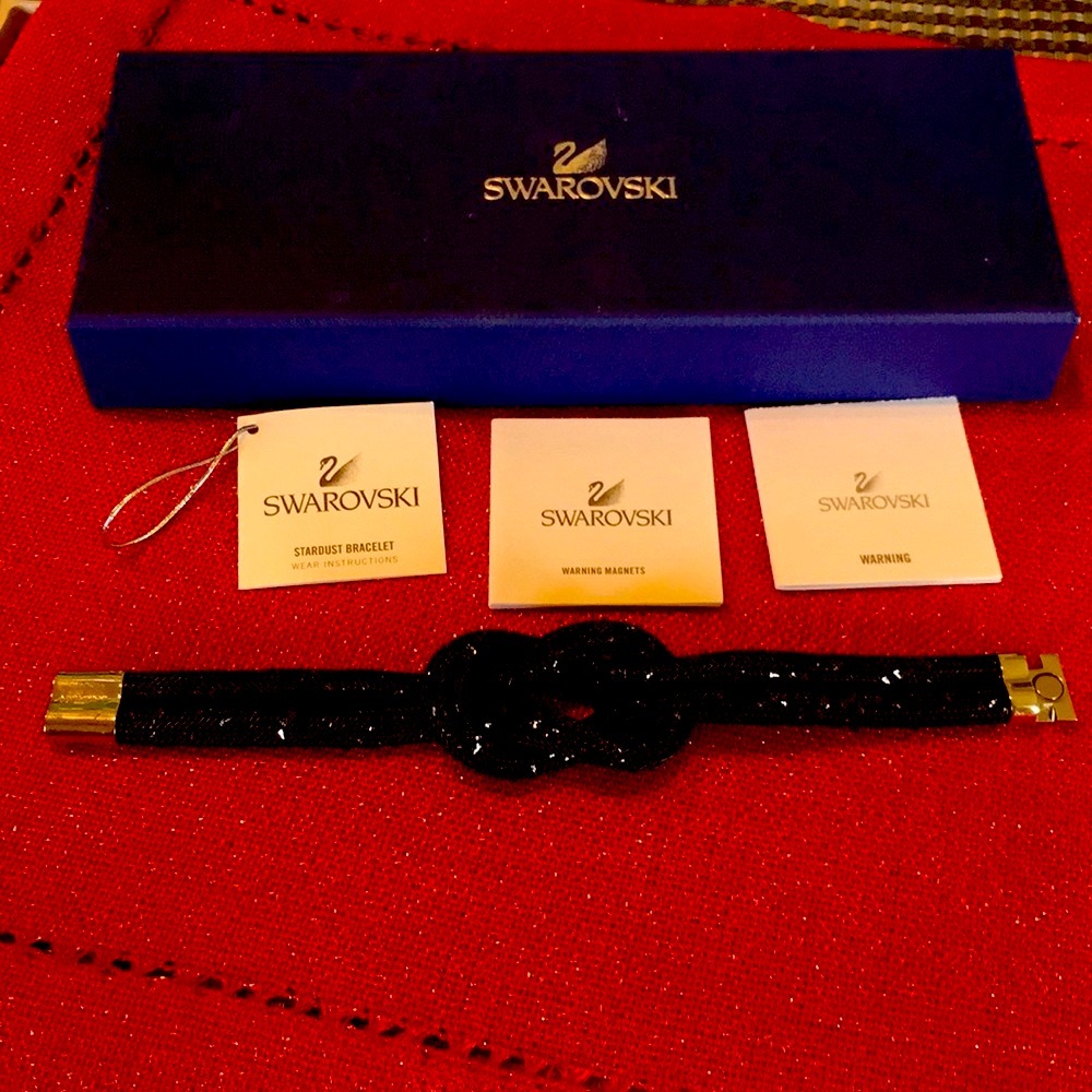 Swarovski Stardust Black Knot Bracelet Never Used